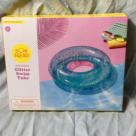 Sun Squad Toys Sun Squad Blue Glitter Swim Tube Poshmark